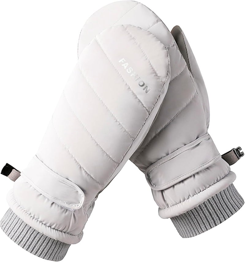 IZUS Women Ski-Gloves Plus-Velvet-Thickened Winter-Mittens Cold-Weather-Gloves Non-Slip-Palm Water-Repellent Outdoor Warm - Image 2